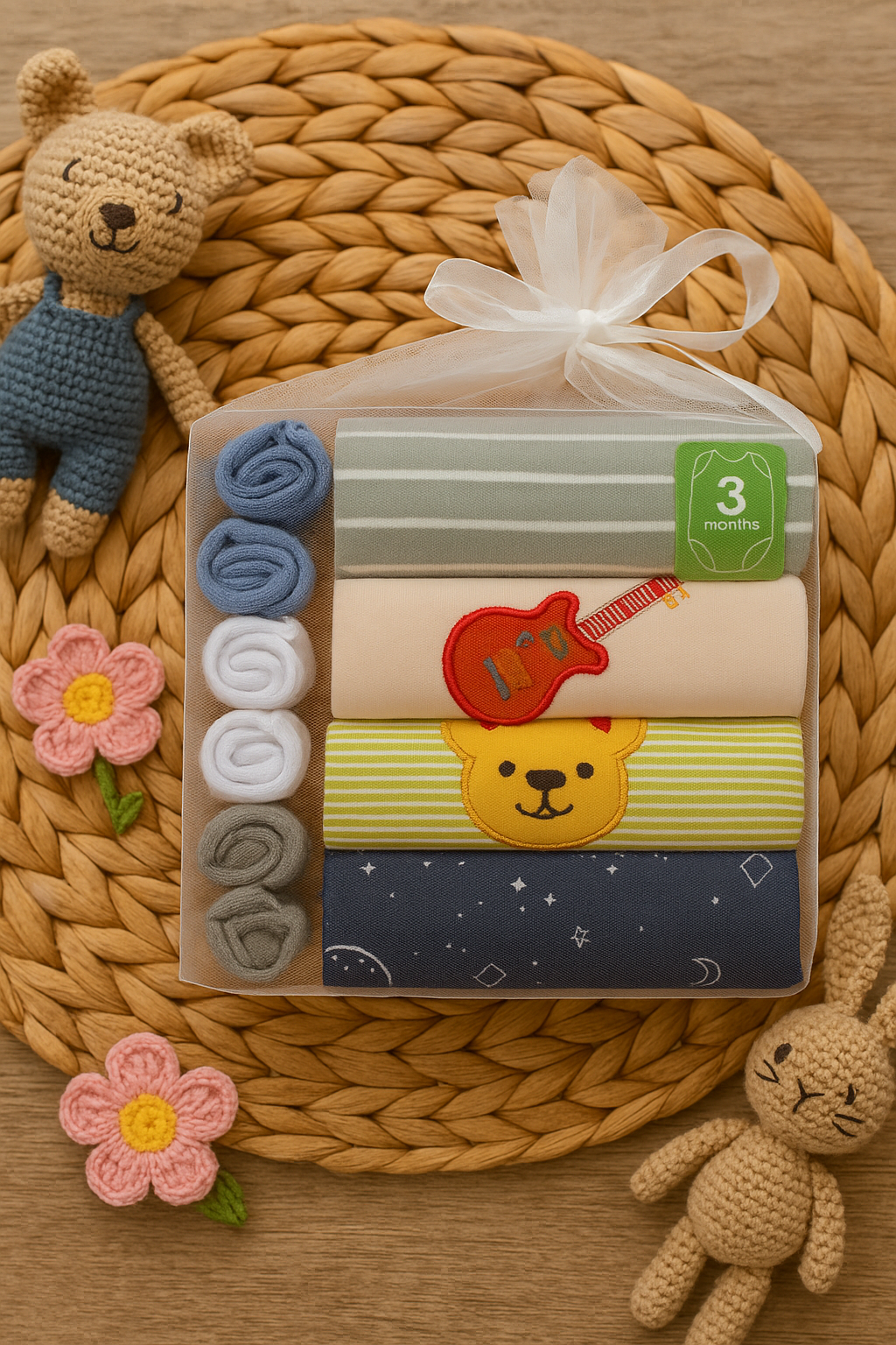 Baby Bodysuit Gift Pack β 0β3 Months (Boy)