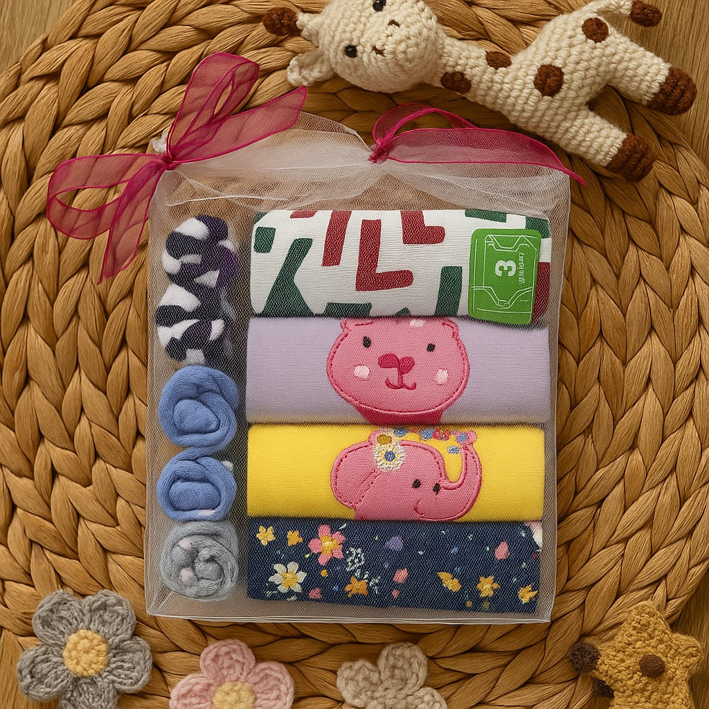Baby Bodysuit Gift Pack β 0β3 Months (Girl)