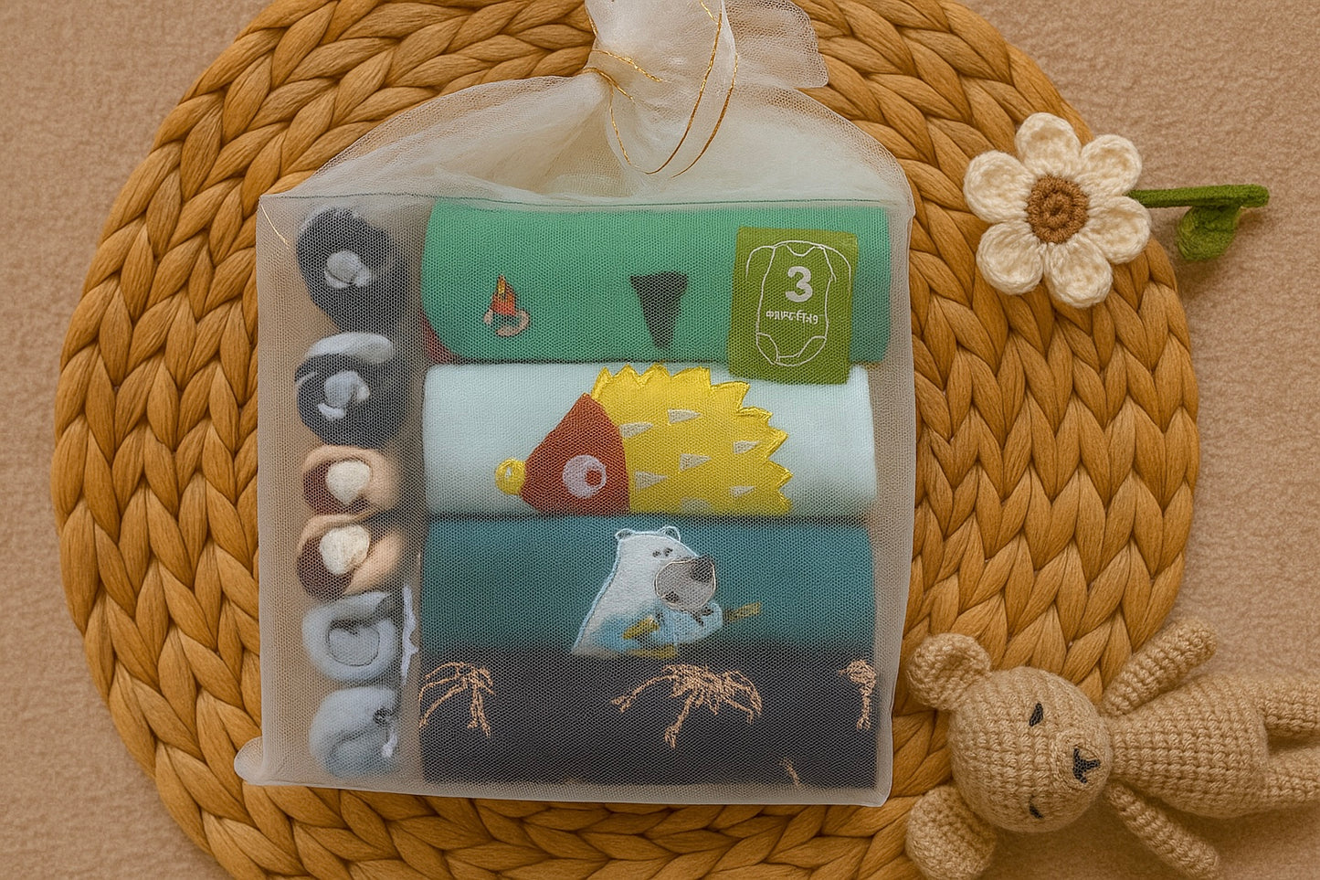 Baby Bodysuit Gift Pack β 0β3 Months (Boy)
