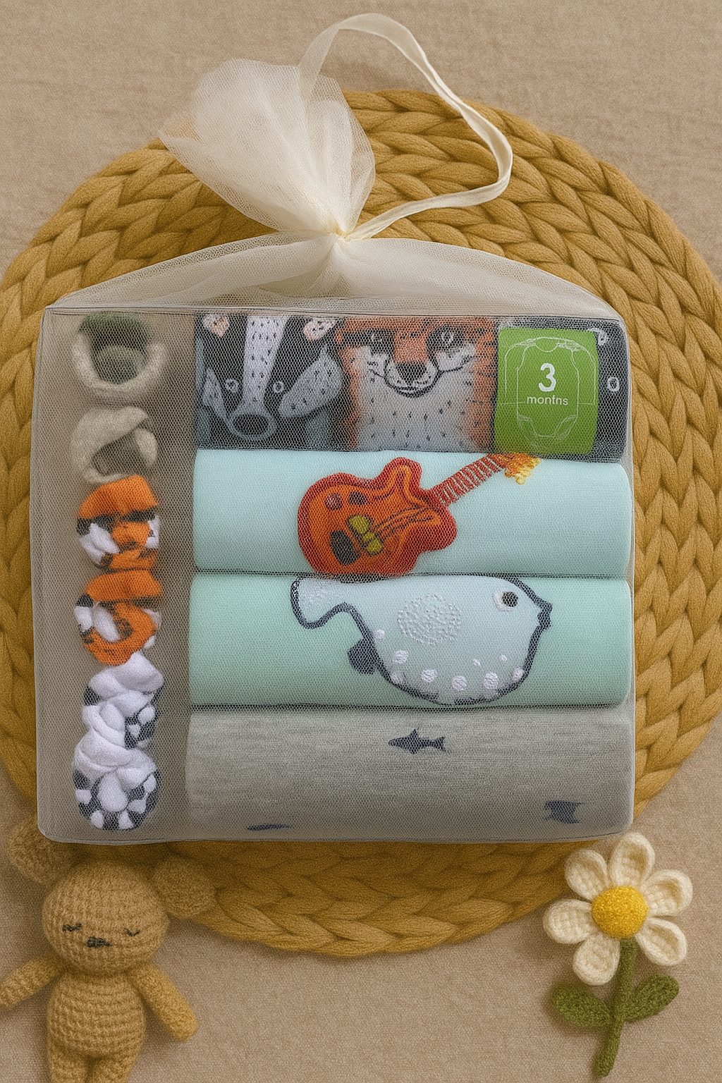 Baby Bodysuit Gift Pack β 0β3 Months (Boy)