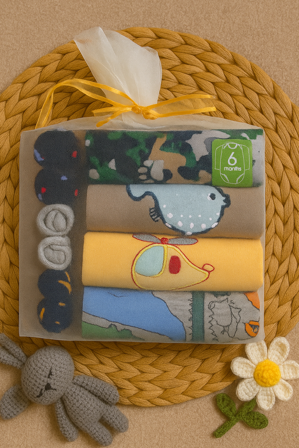 Baby Bodysuit Gift Pack β 3β6 Months (Boy)