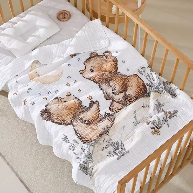 6-Layer Muslin Baby Blanket β 100% Cotton, 110x110cm