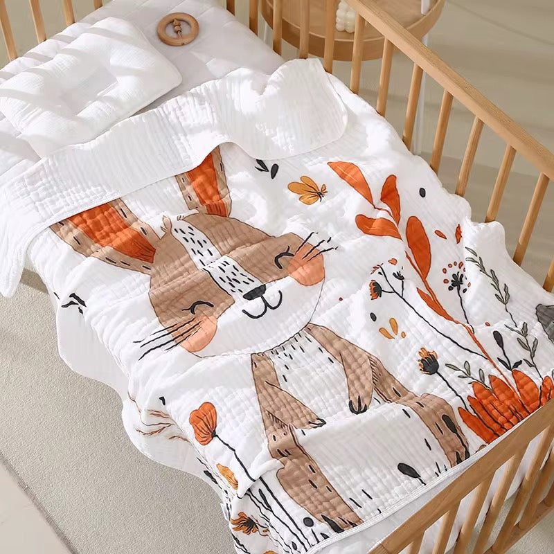 6-Layer Muslin Baby Blanket β 100% Cotton, 110x110cm