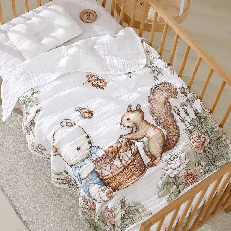 6-Layer Muslin Baby Blanket β 100% Cotton, 110x110cm
