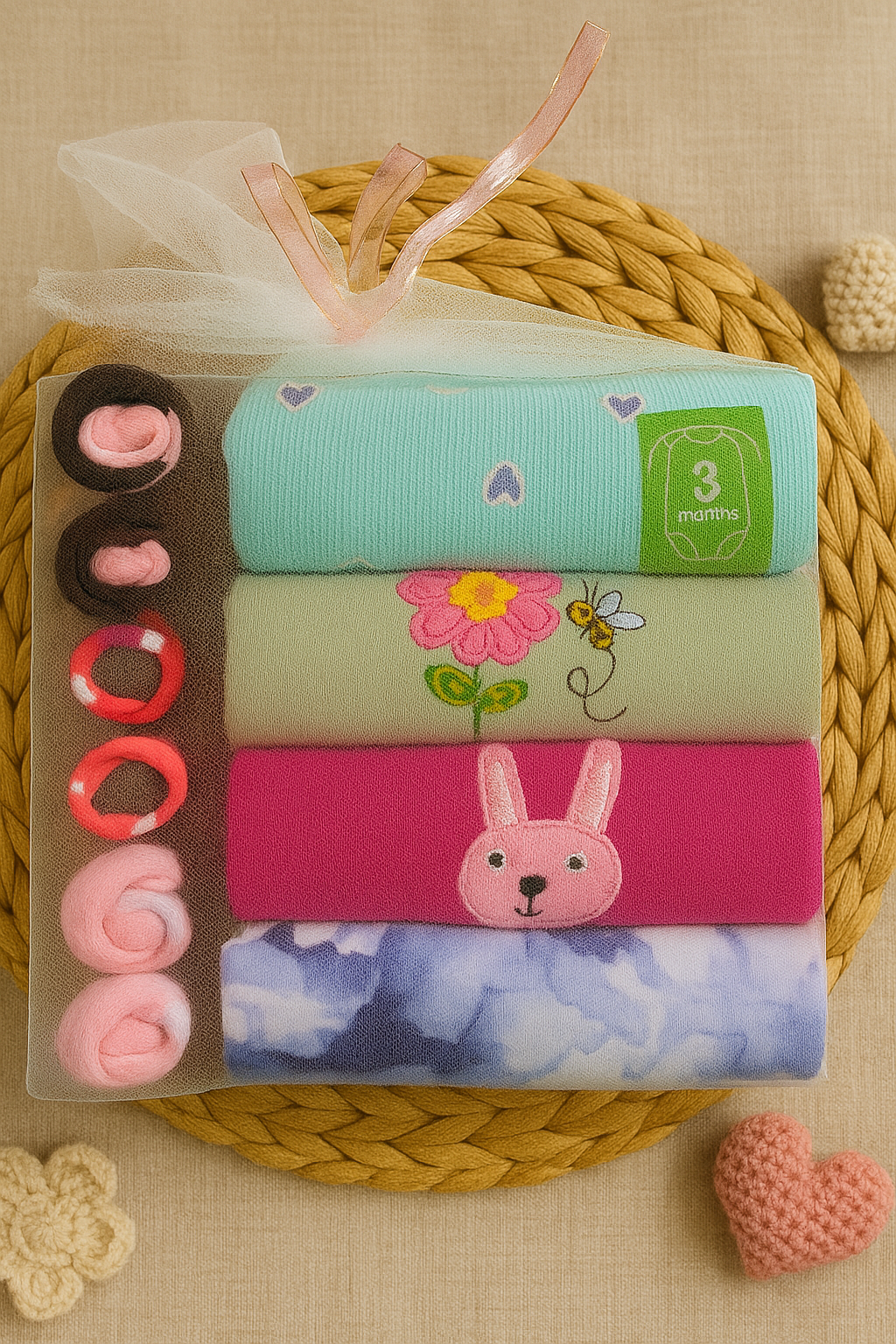 Baby Bodysuit Gift Pack β 0β3 Months (Girl)