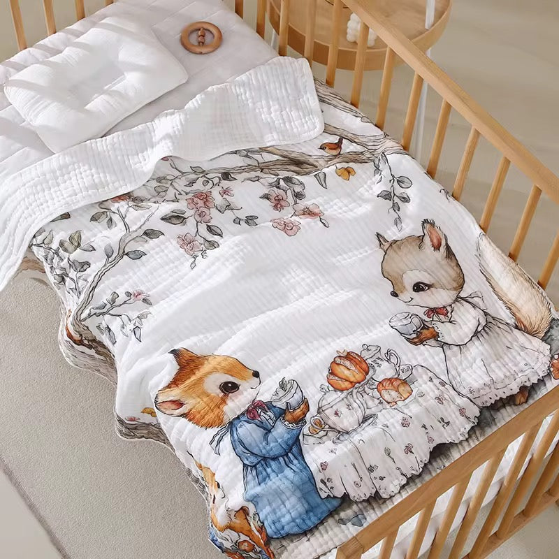 6-Layer Muslin Baby Blanket β 100% Cotton, 110x110cm