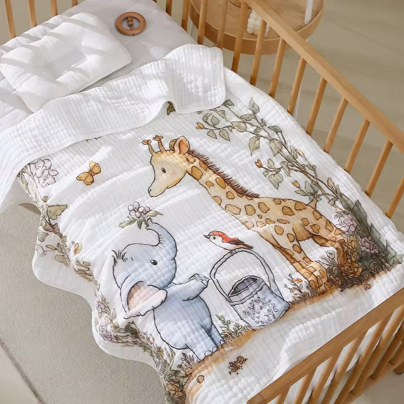 特撮 Handwoven Baby Blankets 6-Layer Muslin Baby Blanket – 100% Cotton, 110x110cm