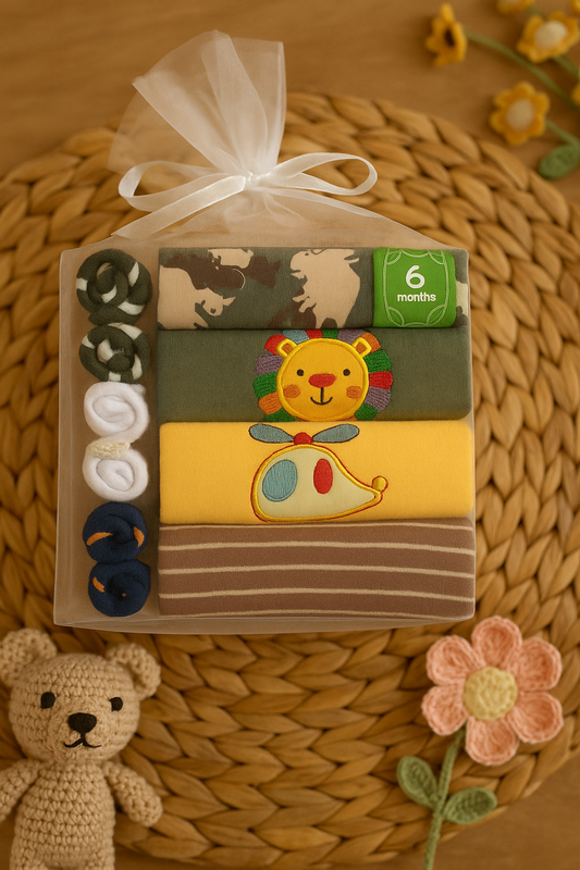 Baby Bodysuit Gift Pack – 3–6 Months (Boy)