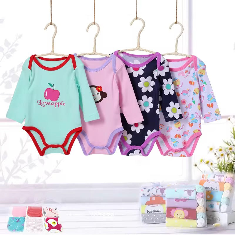 Baby Bodysuit Gift Pack – 0–3 Months (Girl)