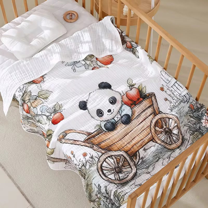 6-Layer Muslin Baby Blanket – 100% Cotton, 110x110cm