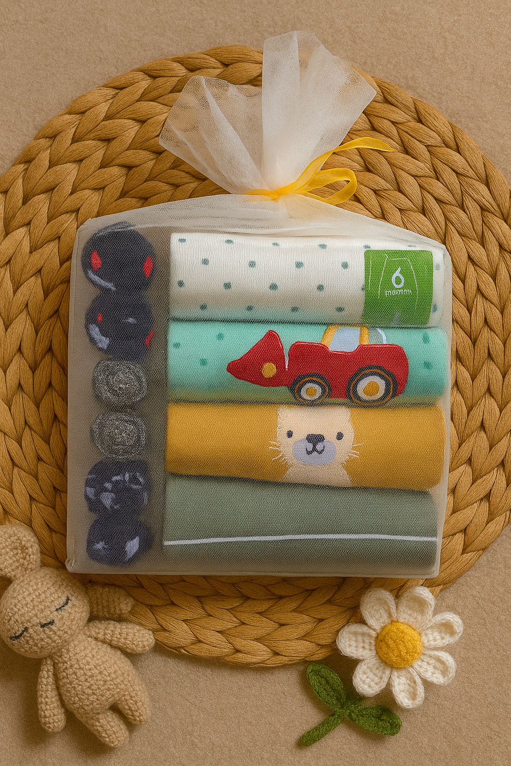 Baby Bodysuit Gift Pack – 3–6 Months (Boy)